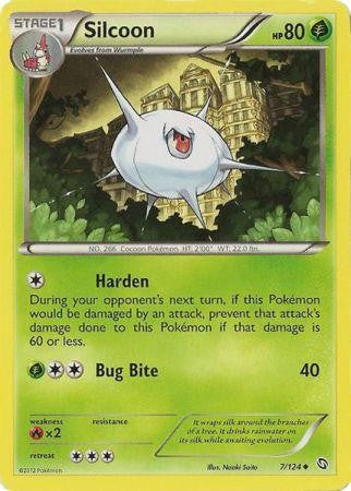Silcoon 7/124 - Pokemon Dragons Exalted Uncommon Card