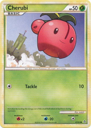 Pokemon Card HS Unleashed Single Card Common Cherubi 47/95