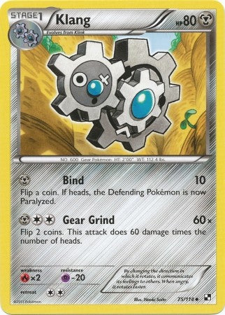 Pokemon Black & White Klang 75/114 Uncommon Card