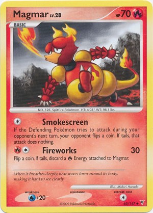 Pokemon Supreme Victors Uncommon Card - Magmar 65/147