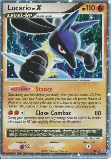Pokemon Diamond & Pearl Ultra Rare Promo Card - Lucario LV.X DP12