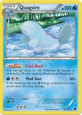 Quagsire 22/116 - Pokemon Plasma Freeze Rare Card