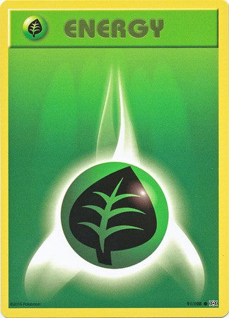Grass Energy 91/108 Common - Pokemon XY Evolutions Single Card