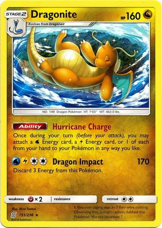 Dragonite - 151/236 - Rare Sun & Moon: Unified Minds