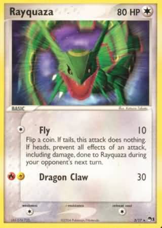 Pokemon POP Series 1 Promo Card Rayquaza 3/17 Holo Rare