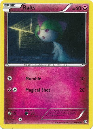 Ralts 52/98 COMMON - Pokemon XY Ancient Origins Card