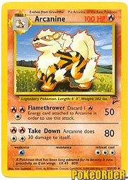 Pokemon Base Set 2 Uncommon Card - Arcanine 33/130