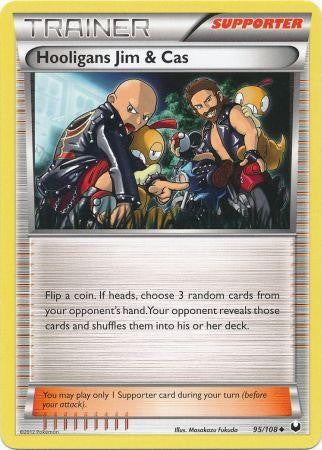 Pokemon Dark Explorers Uncommon Card - Hooligans Jim & Cas 95/108