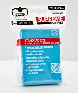 Ultimate Guard Supreme Standard Sized Sleeves - Light Blue (80 Card Sleeves)