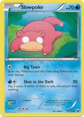 Pokemon Dark Explorers Common Card - Slowpoke 23/108