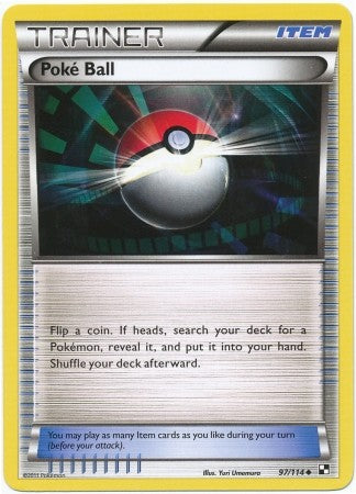Pokemon Black & White Poke Ball 97/114 Uncommon Card