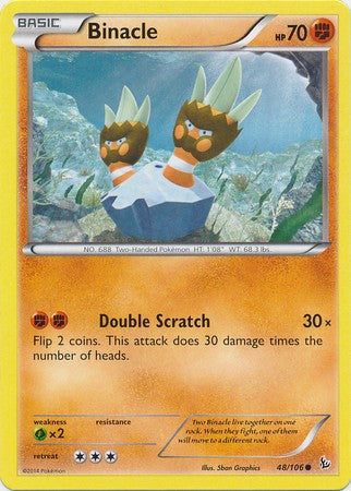 Binacle 48/106 - Pokemon XY Flashfire Common Card