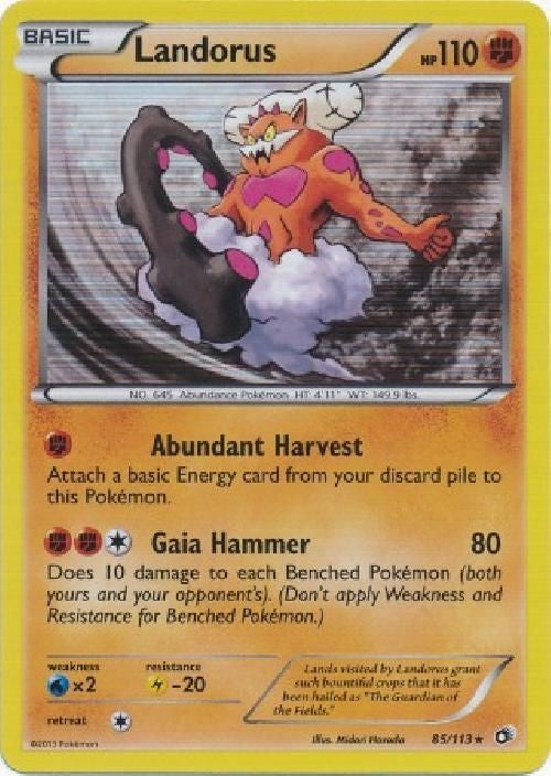 Landorus 85/113 - Pokemon Legendary Treasures Holo Rare Card