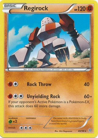 Regirock 40/98 RARE - Pokemon XY Ancient Origins Card