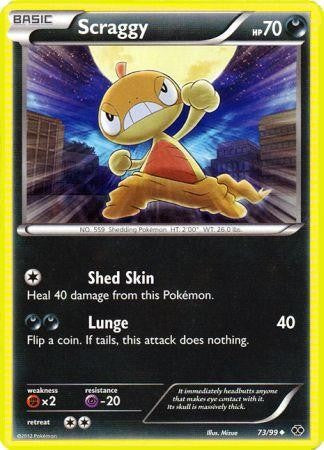 Pokemon Next Destinies Reverse Holo Uncommon Card - Scraggy 73/99