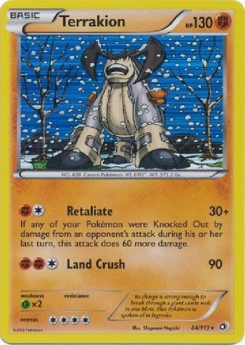 Terrakion 84/113 - Pokemon Legendary Treasures Holo Rare Card