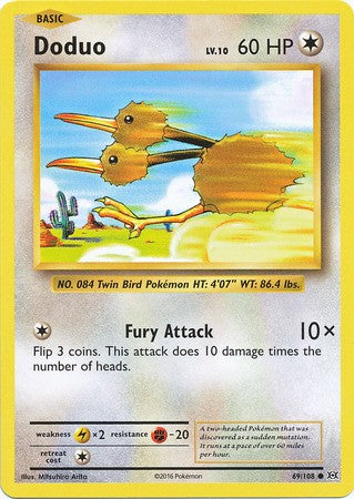 Doduo 69/108 Common - Pokemon XY Evolutions Single Card