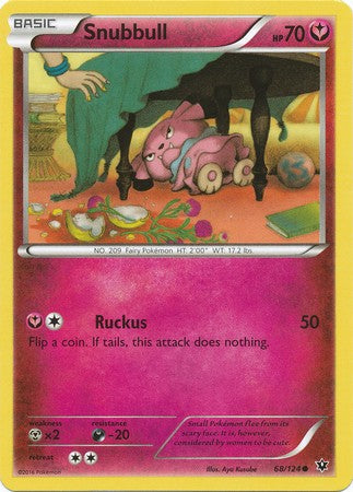Snubbull 68/124 Common - Pokemon XY Fates Collide Card