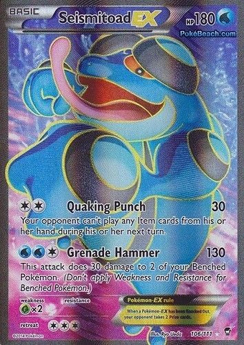 Seismitoad EX 106/111 - Pokemon XY Furious Fists Full Art Card