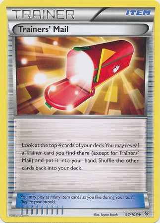 Trainers' Mail 92/108 Uncommon - Pokemon XY Roaring Skies Card