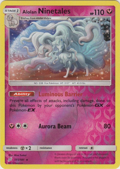 Alolan Ninetales - 111/181 (Reverse Foil) Pokemon » SM Team Up Holo Rare