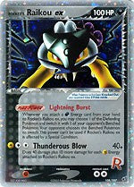 Pokemon EX Deoxys Ultra Rare Card - Rocket's Raikou ex 108/107