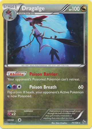 Dragalge 71/106 - Pokemon XY Flashfire Rare Card