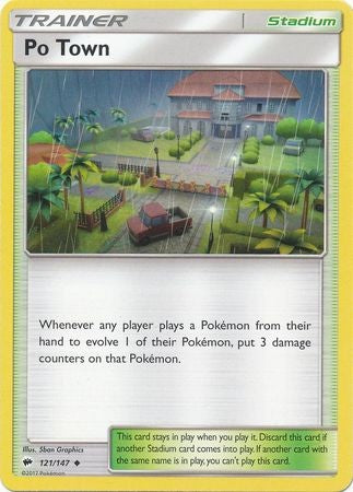 Po Town 121/147 Uncommon - Pokemon Sun & Moon Burning Shadows Card
