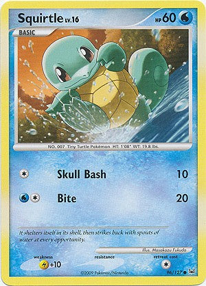 Pokemon Platinum Edition Common Card - Squirtle 96/127