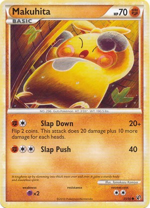 Pokemon Card HeartGold SoulSilver HS Undaunted Common Makuhita 55/90