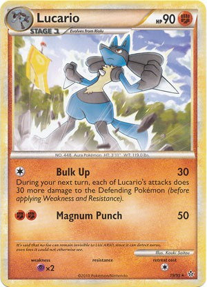 Pokemon Card HS Unleashed Single Card Rare Lucario 19/95