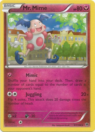 Mr. Mime 67/124 Rare - Pokemon XY Fates Collide Card