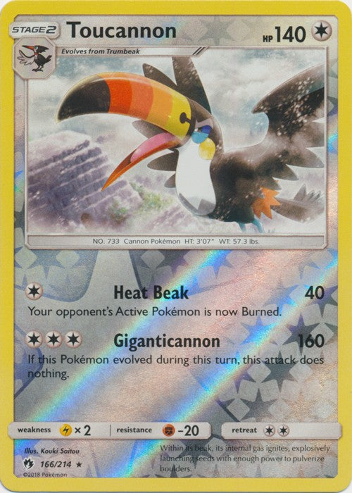 Toucannon - 166/214 (Reverse Foil) Pokemon » SM Lost Thunder Rare