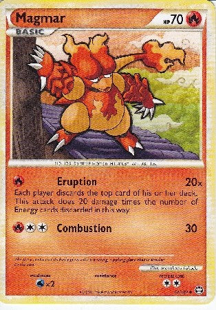 Pokemon Card HS Triumphant Magmar Uncommon 42/102