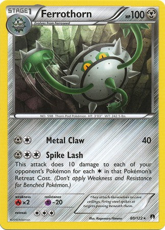 Ferrothorn 80/122 Rare - Pokemon XY Breakpoint Card