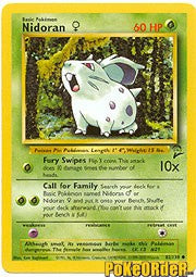 Pokemon Base Set 2 Common Card - Nidoran-M 83/130