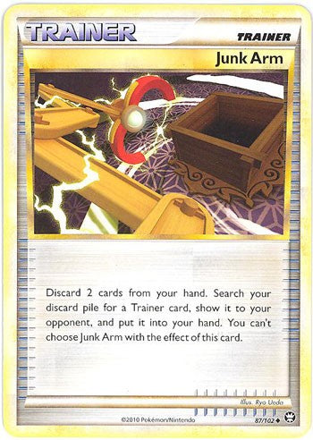 Pokemon Card HS Triumphant Junk Arm Uncommon 87/102