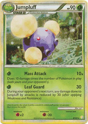Pokemon HeartGold SoulSilver Single Card Holofoil Rare Jumpluff 6/123