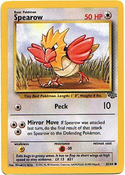 Pokemon Jungle Common Card - Spearow 62/64