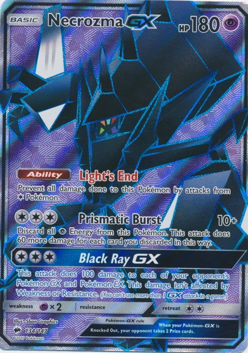 Necrozma GX 134/147 Full Art - Pokemon Sun & Moon Burning Shadows Card