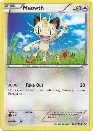 Meowth 106/149 - Pokemon Boundaries Crossed Common Card