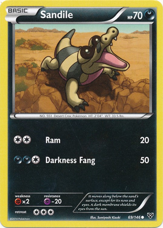 Sandile 69/146 - Pokemon XY Common Card