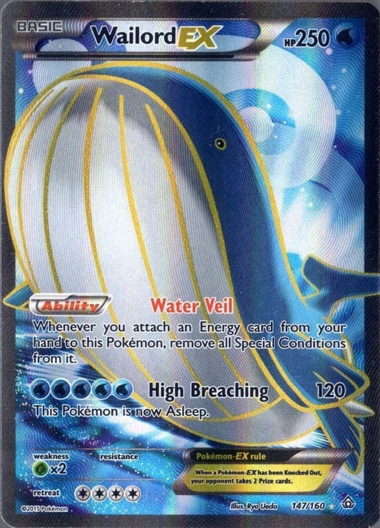 Wailord EX 147/160 Full Art - XY Primal Clash Single Card