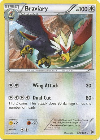Braviary 130/162 Rare - Pokemon XY Break Through Card