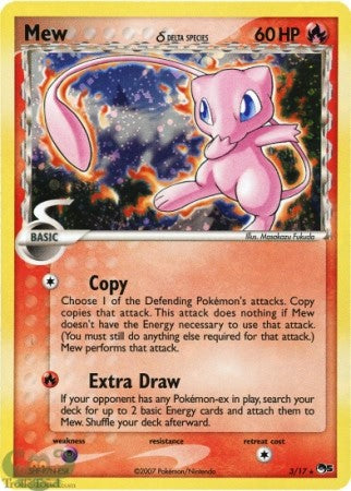 Pokemon POP Series 5 Promo Card Mew 3/17 Holo Rare
