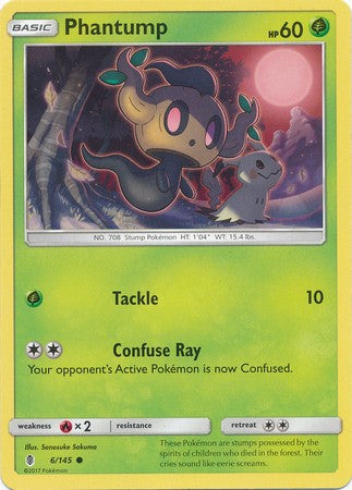 Phantump 6/145 Common - Pokemon Sun & Moon Guardians Rising Card