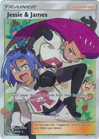 Jessie & James - 68/68 - Full Art Ultra Rare Sun & Moon: Hidden Fates Singles