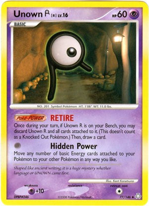 Pokemon Legends Awakened Uncommon Card - Unown R 77/146