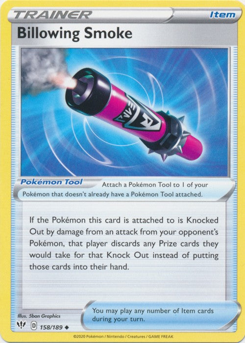 Billowing Smoke - 158/189 Pokemon » SWSH Darkness Ablaze Uncommon