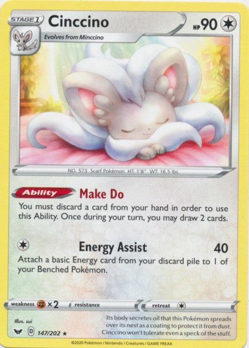 Cinccino - 147/202 Pokemon » Sword and Shield Rare